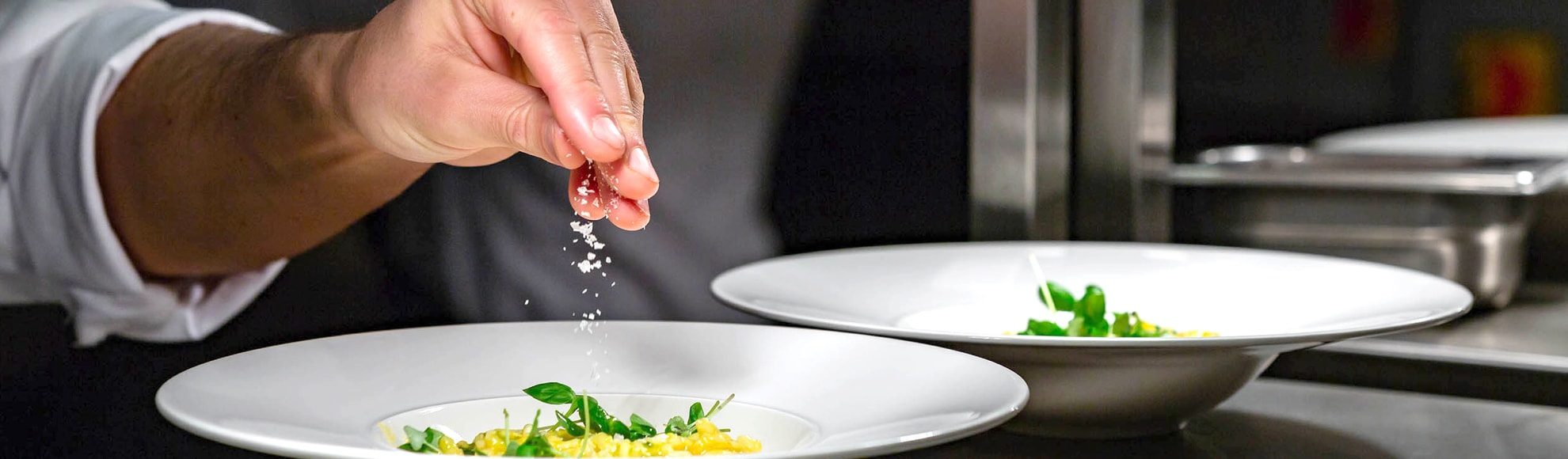 Seasoning a plate of food