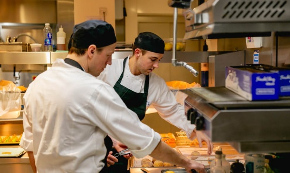 Chefs preparing food